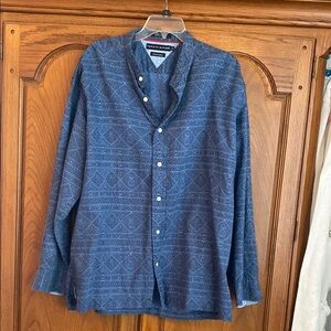 Tommy Hilfiger Blue Linen Cotton Shirt